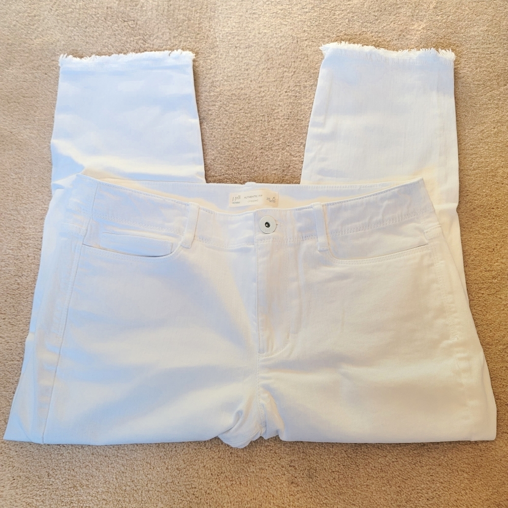 J.jill white cropped jeans sz 8 petite